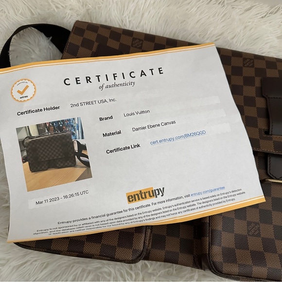 AUTHENTIC Louis Vuitton Broadway Damier Ebene Messenger Bag - Picture 6 of 6